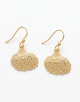 Gold Seashell Drop Earrings for women