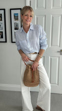 Load image into Gallery viewer, Beige Woven Bucket Bag
