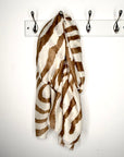 Coffee & Cream Zebra Print Lightweight Scarf