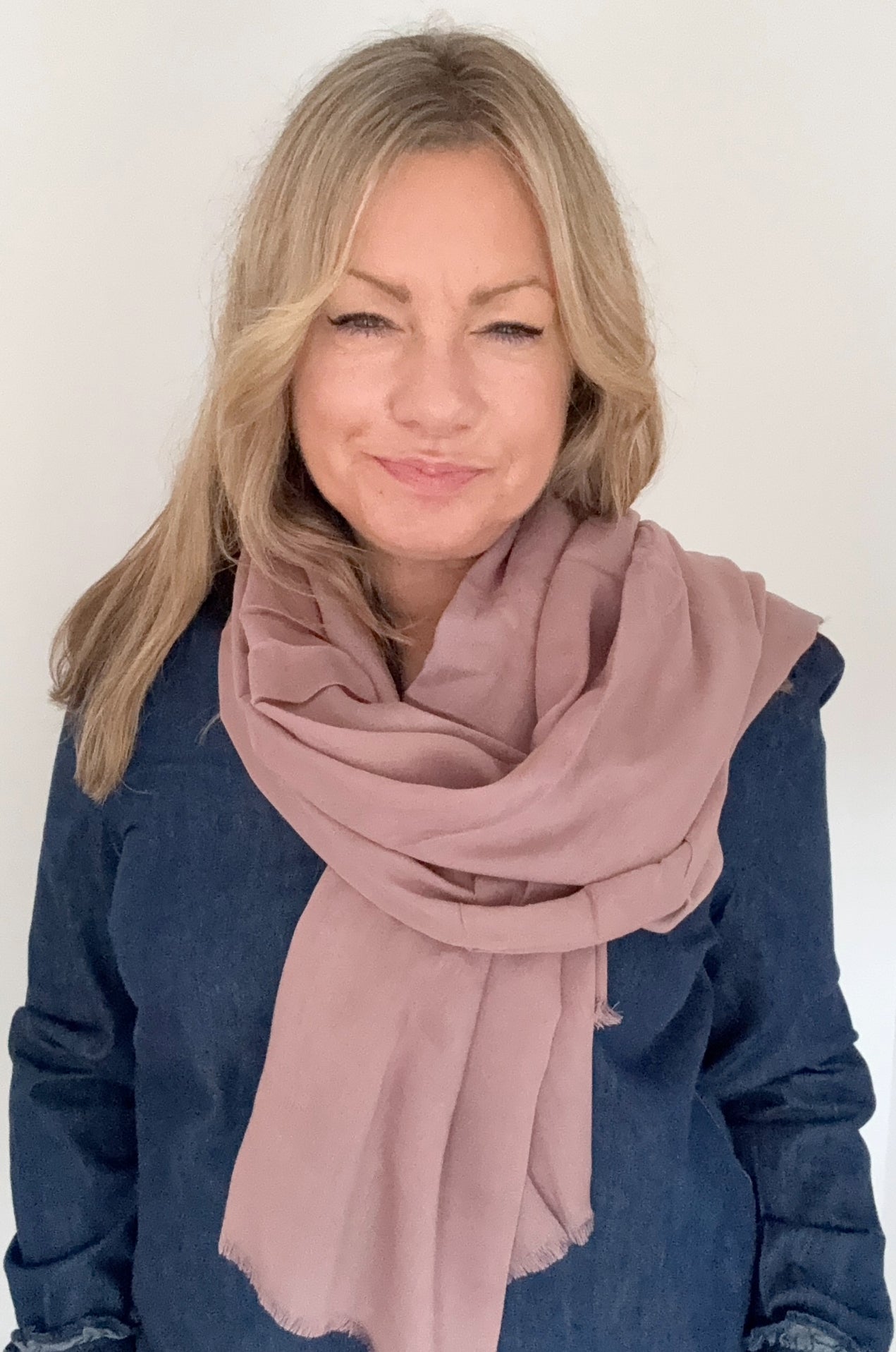 Blush Plain Scarf