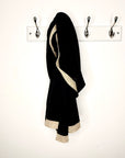 Black & Gold Edged Knitted Blanket Scarf