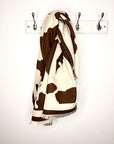 Dark Brown Cow Print Blanket Scarf