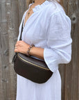 Large Dark Brown Crossbody / Waist Bag