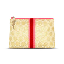 Load image into Gallery viewer, Gold Circles Clutch/ Make Up Bag
