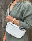 Large White Crossbody / Waist Bag