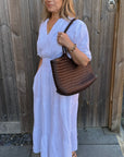 White Cotton Broiderie Trim Maxi Dress