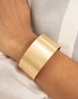 Brushed Gold Cuff Bangle