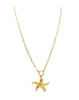 Long Gold Starfish Necklace