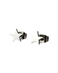Star-shaped earrings on a white background