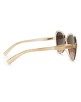 Beige Butterfly Framed Sunglasses