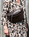 Dark Brown Large Crossbody Bum Bag