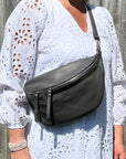 Preorder for dispatch w/c 1/9 - Dark Grey Large Crossbody Bum Bag