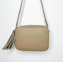 Load image into Gallery viewer, Light Taupe Crossbody Bag with Tassel
