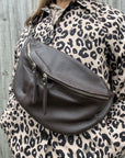 Dark Brown Large Crossbody Bum Bag