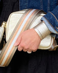 Gold Crossbody Bag with Tassel