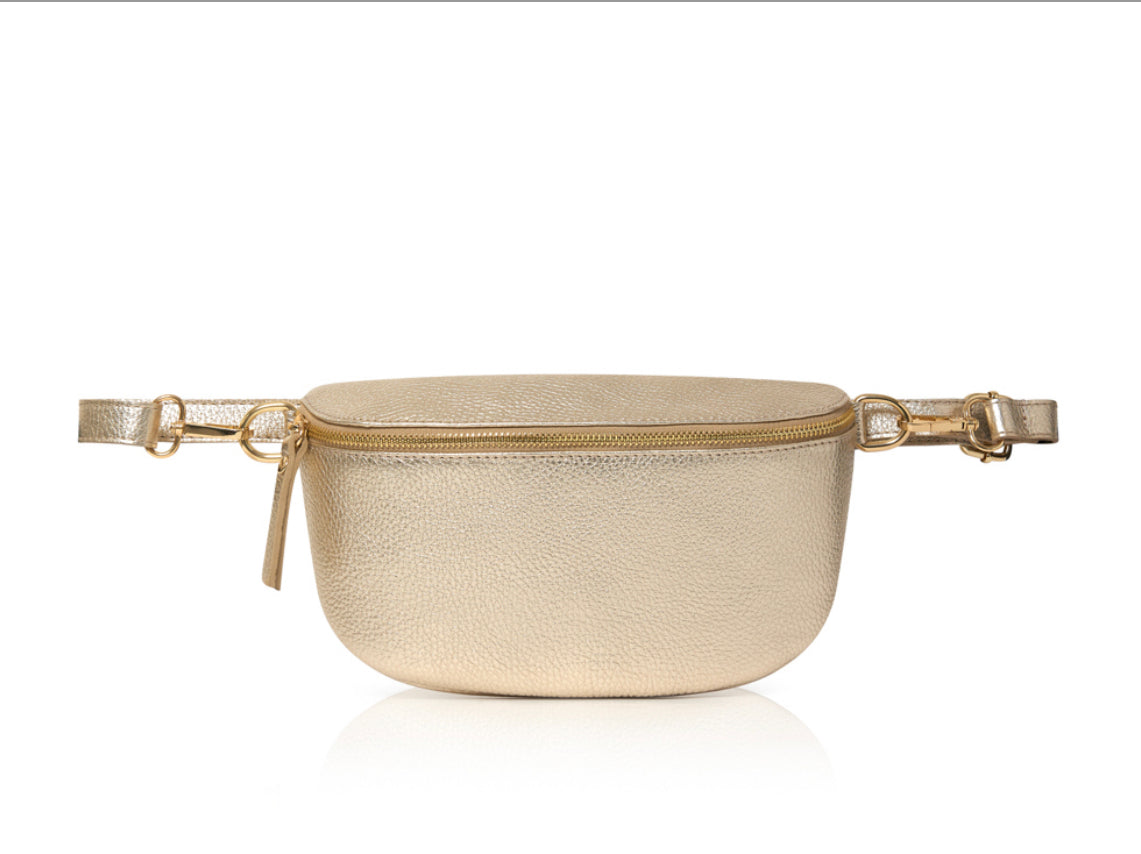Large Gold Crossbody / Waist Bag