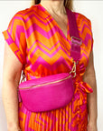 Large Bright Pink Crossbody / Waist Bag
