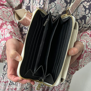 Cream Wallet Crossbody Phone Bag