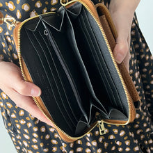 Load image into Gallery viewer, Dark Tan Wallet Crossbody Phone Bag
