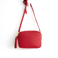 Load image into Gallery viewer, Red Crossbody Bag with Tassel
