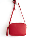 Red Crossbody Bag with Tassel