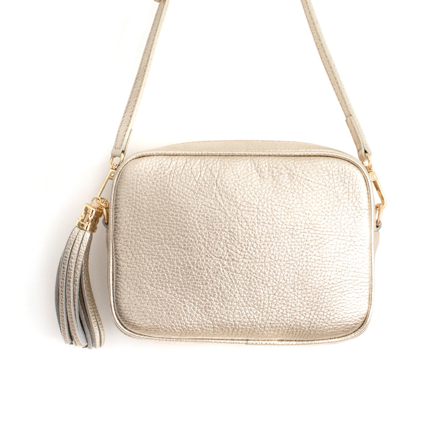 Gold Crossbody Bag with Tassel
