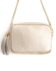 Gold Crossbody Bag with Tassel