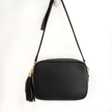 Load image into Gallery viewer, Black Crossbody Bag with Tassel
