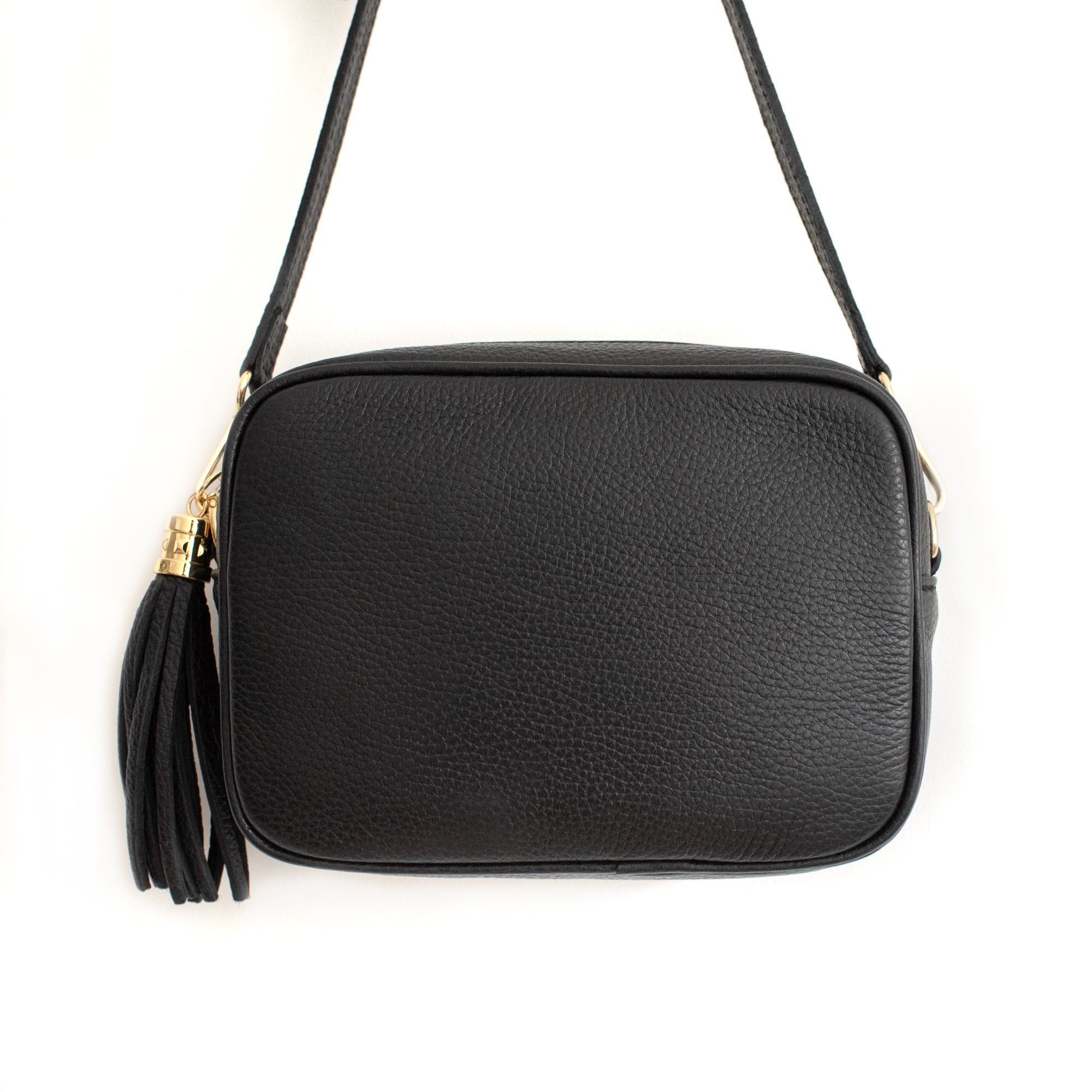 Black Crossbody Bag with Tassel