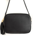 Black Crossbody Bag with Tassel