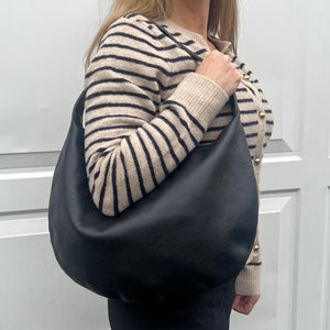 Black Slouchy Tote Bag