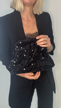 Carregar imagem no visualizador da galeria, Black Sequin Cloud Bag
