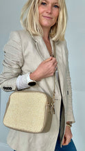 Afbeelding in Gallery-weergave laden, Pale Taupe &amp; Straw Double Zip Bag

