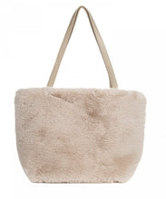 Load image into Gallery viewer, Stone Faux Fur Large Tote Bag
