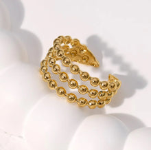 Carica l&#39;immagine nel visualizzatore di Gallery, Gold Dots Adjustable Ring
