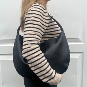 Black Slouchy Tote Bag