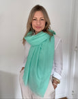 Aqua Plain Lightweight Scarf