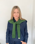Bright Green Faux Jumper Scarf