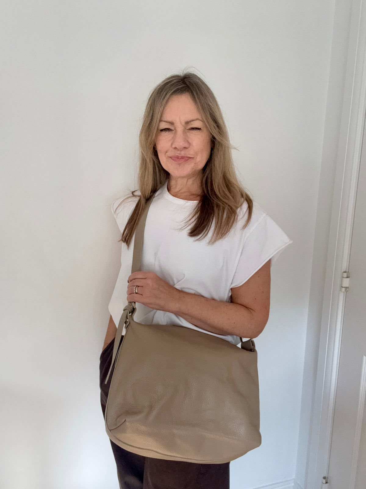 Taupe Crossbody Bag