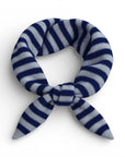 Navy & Grey Stripe Knitted Triangle Scarf/ Necktie