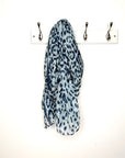 Blue Mix Leopard Print Scarf