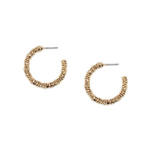 Gold Sparkly Hoop Earrings