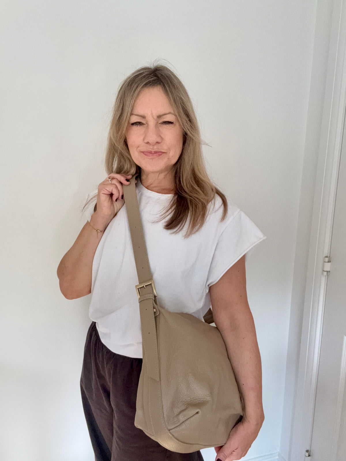 Taupe Crossbody Bag