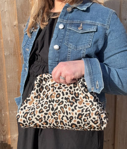 Leopard Knitted Cloud Bag