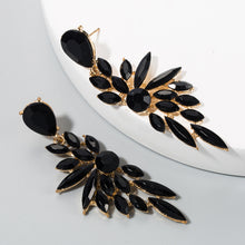 Laden Sie das Bild in den Galerie-Viewer, Black Crystal Drop Earrings
