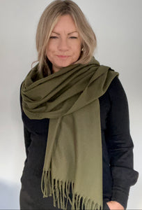 Khaki Plain Blanket Scarf