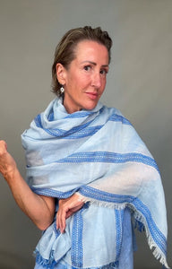 Blue Stripe Scarf