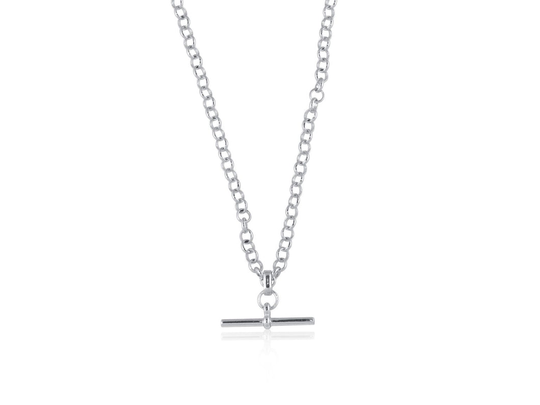 Silver T-bar Necklace