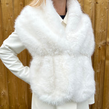 Load image into Gallery viewer, Winter White Faux Fur Wrap
