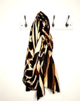 Brown & Tan Mix Animal Print Midweight Scarf